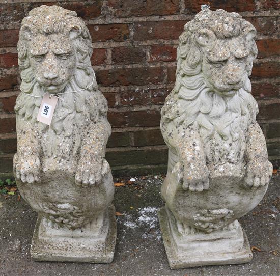 Pair of stone lions